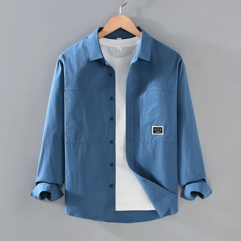 Spring Summer Men's Casual Loose Long Sve irt Turn-down Collar Pure Color Slim Fit Cotton Polyester Spring Autumn Wear
Spring Summer Men's Casual Loose Long Sve irt Turn-down Collar Pure Color Slim Fit Cotton Polyester Spring Autumn Wear
