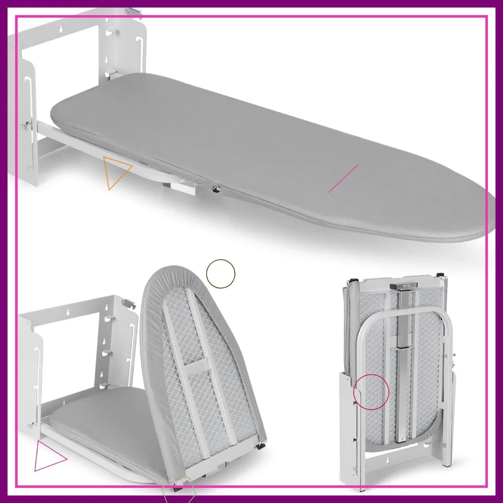 Wall Mounted Ironing Board, Adjustable Height 36x12 Inch Fold Away Space-Saving with Removable Heat Resistant Cover
Wall Mounted Ironing Board, Adjustable Height 36x12 Inch Fold Away Space-Saving with Removable Heat Resistant Cover