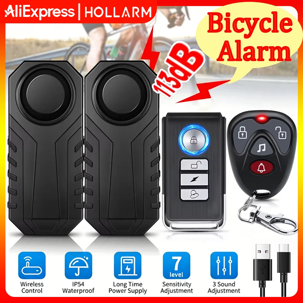 Hollarm Bicycle Alarm Rechargeable Anti-theft Motorcycle Electric Bike Alarm Wireless Security Sensor Waterproof For Cycling
Hollarm Bicycle Alarm Rechargeable Anti-theft Motorcycle Electric Bike Alarm Wireless Security Sensor Waterproof For Cycling