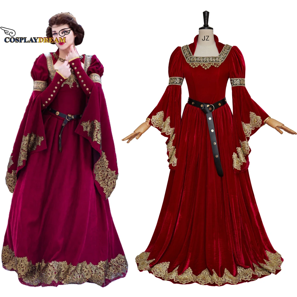 Tudor Renaissance Faire Dress Red Velvet Medieval Ball Gown Women Renaissance Cosplay Costume Halloween Carnival Party Dress
Tudor Renaissance Faire Dress Red Velvet Medieval Ball Gown Women Renaissance Cosplay Costume Halloween Carnival Party Dress