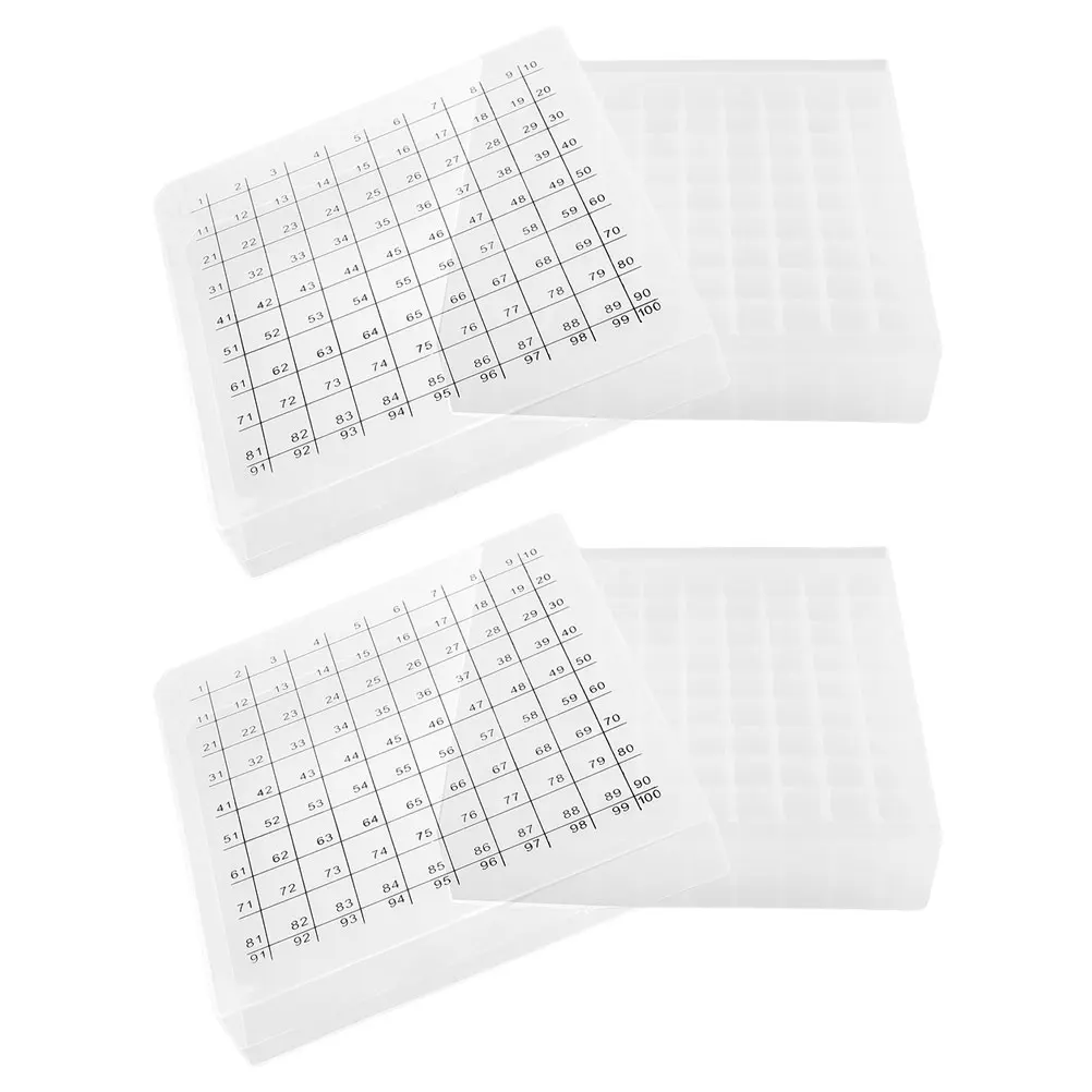 2 Pcs Cold Storage Tube Box Laboratory Supplies Test Container Microsmall Racks White Freezer Organizer
2 Pcs Cold Storage Tube Box Laboratory Supplies Test Container Microsmall Racks White Freezer Organizer