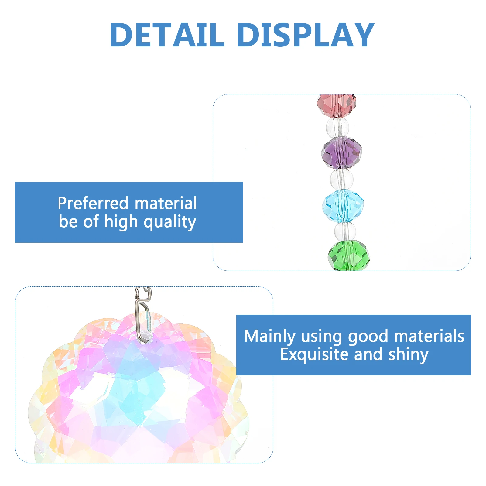 5PCS Crystal Prisms Pendant DIY Hanging nament Window Adornment Wall Decor Shining Beautiful Practical Perfect Gift Lovely Light
5PCS Crystal Prisms Pendant DIY Hanging nament Window Adornment Wall Decor Shining Beautiful Practical Perfect Gift Lovely Light