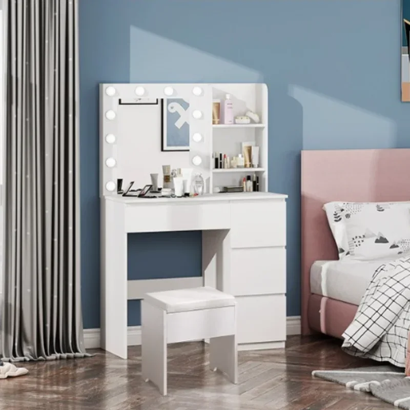 Suitable for Cross-border Supply of Panel Furniture Bedrooms Dressing Tables Makeup Tables with Lights Simple Factory Wholesale
Suitable for Cross-border Supply of Panel Furniture Bedrooms Dressing Tables Makeup Tables with Lights Simple Factory Wholesale