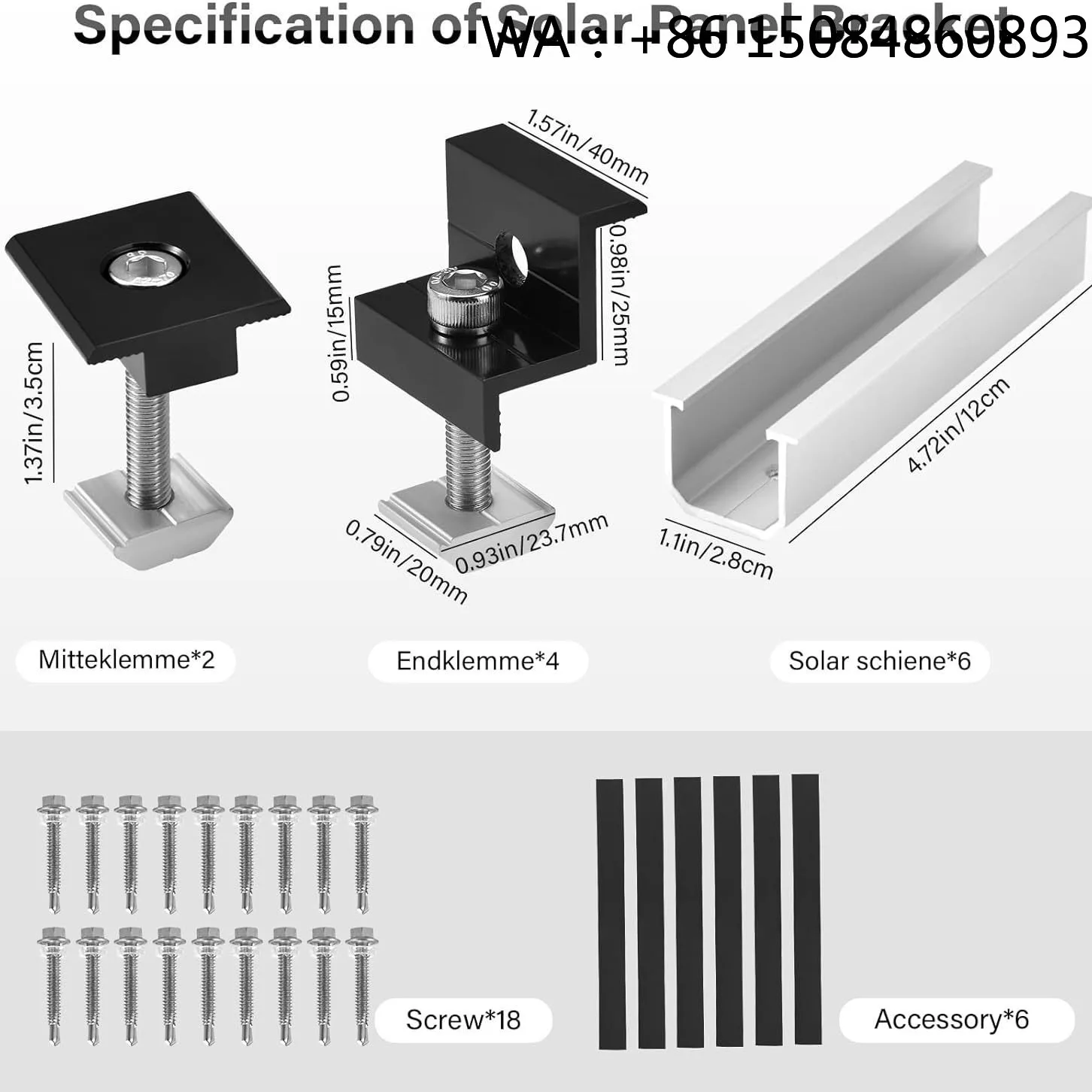 2-Panel Railless U Mini Rail Bracket Kit, Metal Roof PV Accessories, Combined Solar Energy Hardware Parts for Double Solar Panel
2-Panel Railless U Mini Rail Bracket Kit, Metal Roof PV Accessories, Combined Solar Energy Hardware Parts for Double Solar Panel