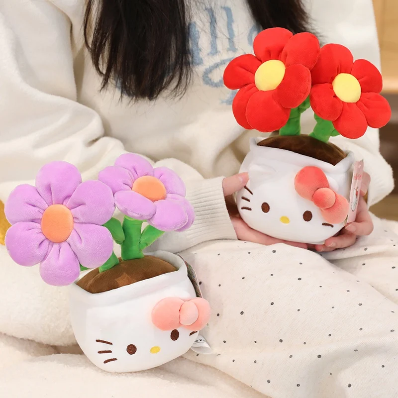 23cm Sanrio Hello Kitty Stuffed Plush Toy Small Flower Potted Plant Desktop Ornament Birthday And Holiday Gifts
23cm Sanrio Hello Kitty Stuffed Plush Toy Small Flower Potted Plant Desktop Ornament Birthday And Holiday Gifts