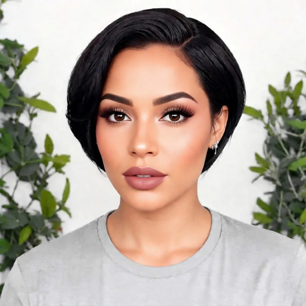 Короткий прямой парик из натуральных волос для повседневного использования, вечеринок и косплея, 8 дюймов, коричневый цвет, 13x4 фронтальный прозрачный кружевной парик для женщин.
Короткий прямой парик из натуральных волос для повседневного использования, вечеринок и косплея, 8 дюймов, коричневый цвет, 13x4 фронтальный прозрачный кружевной парик для женщин.