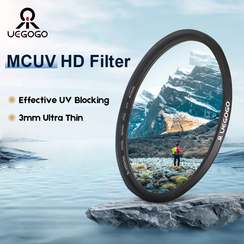 UEGOGO MCUV Filter 52 55 58 62 67 72 77 82MM Ultra Slim Optics Multi Coated Camera Lens Filter for Canon Sony Nikon Photography
UEGOGO MCUV Filter 52 55 58 62 67 72 77 82MM Ultra Slim Optics Multi Coated Camera Lens Filter for Canon Sony Nikon Photography