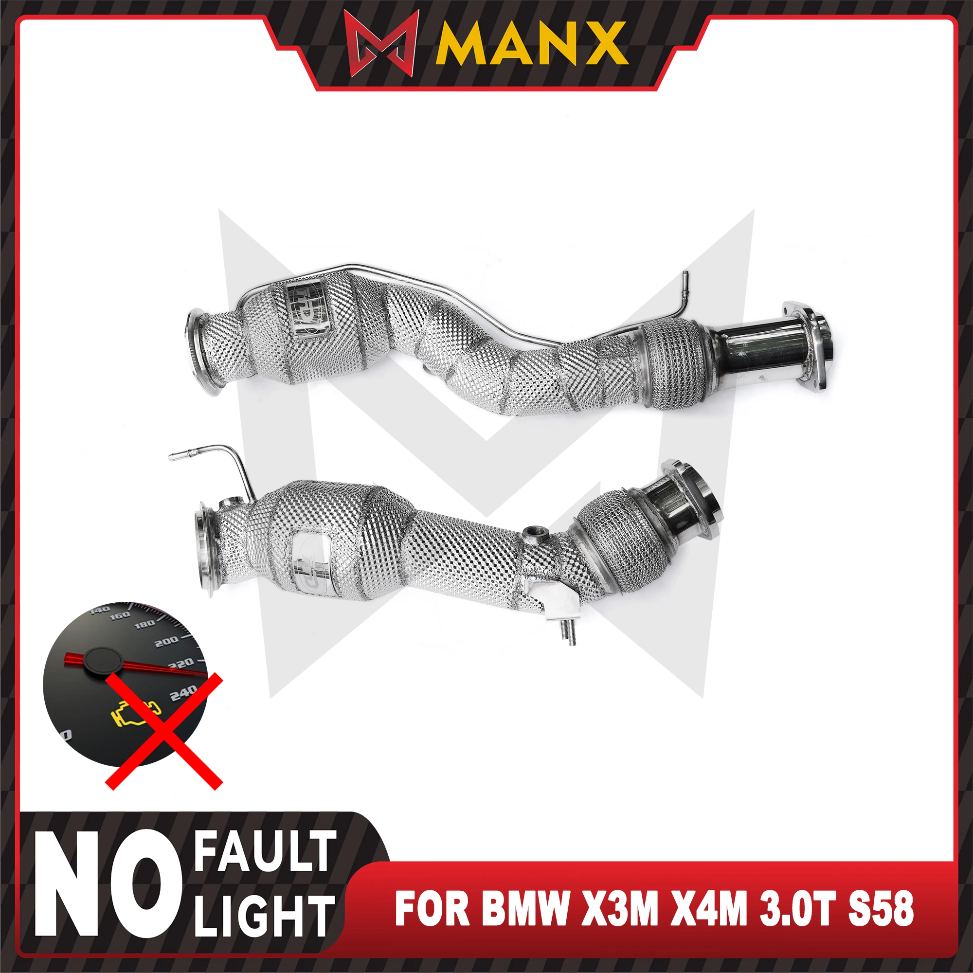 Trouble-Free Light For BMW X3M X4M 3.0T S58 Catalyzed Downpipe Stainless Steels Performance Pipe Exhaust System
Trouble-Free Light For BMW X3M X4M 3.0T S58 Catalyzed Downpipe Stainless Steels Performance Pipe Exhaust System