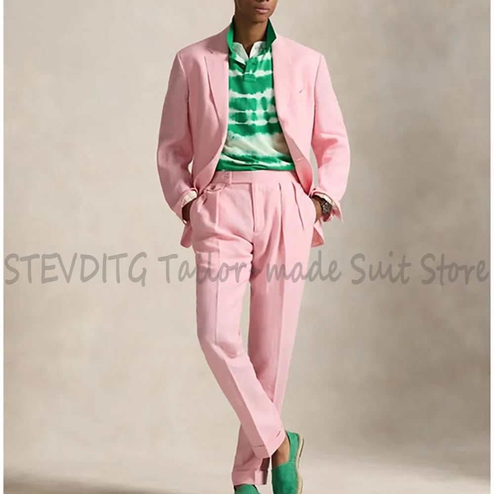 Pink Men's Suit Smart Casual Summer Outfit Notched Lapel Blazer Pants 2 Piece for Weddings Parties Vacation Modern Gentleman
Pink Men's Suit Smart Casual Summer Outfit Notched Lapel Blazer Pants 2 Piece for Weddings Parties Vacation Modern Gentleman