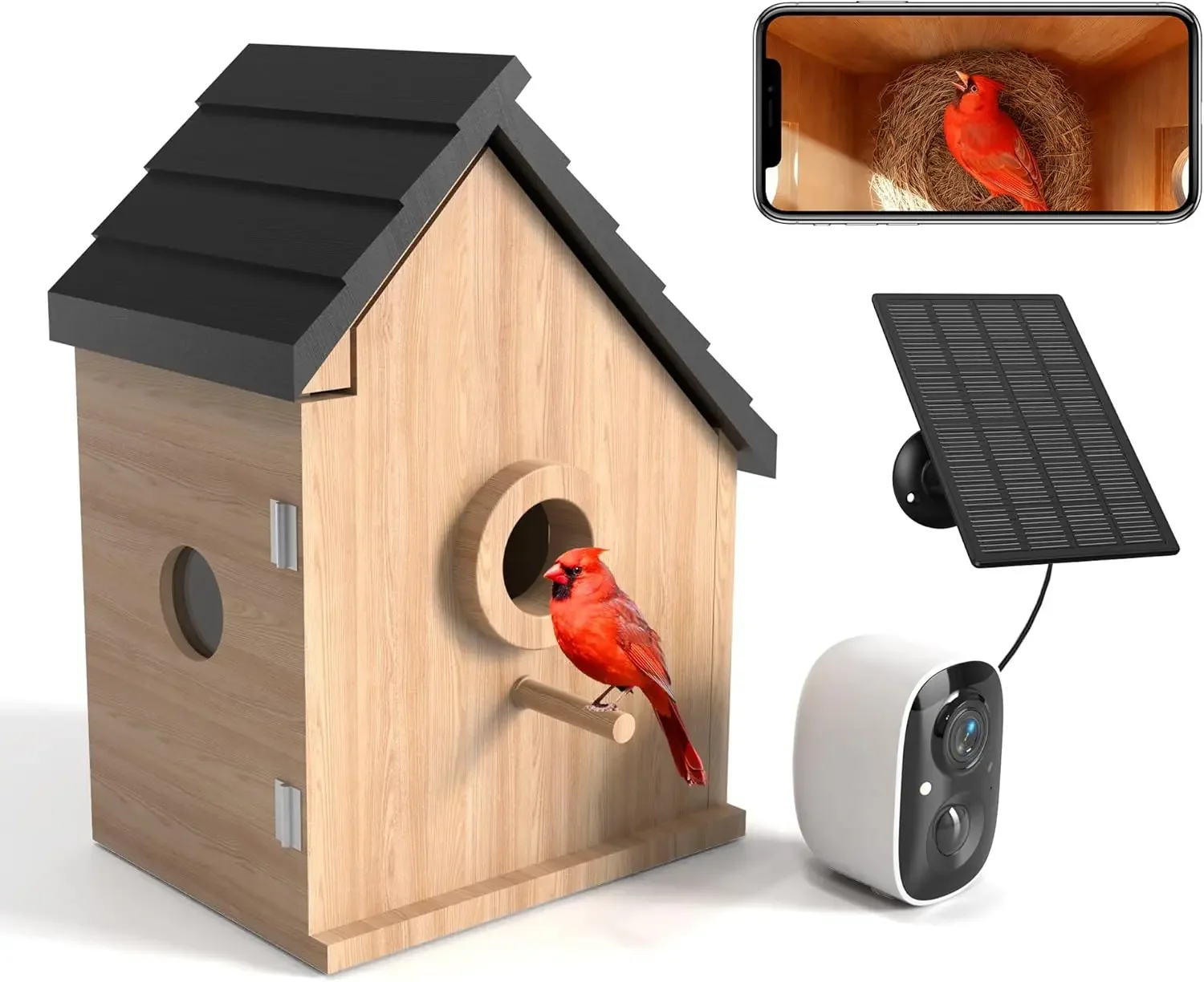 Bird Houses for Outside with Camera Solar Powered: 2K HD Video Smart Bird Feeder for Outdoors Nesting Box with Motion Detection
Bird Houses for Outside with Camera Solar Powered: 2K HD Video Smart Bird Feeder for Outdoors Nesting Box with Motion Detection
