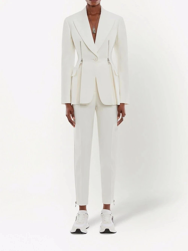 HIGH QUALITY Newest 2023 Designer Fashion Jacket Sets Women's One Button Zippers Split Blazer Pants Suit
HIGH QUALITY Newest 2023 Designer Fashion Jacket Sets Women's One Button Zippers Split Blazer Pants Suit