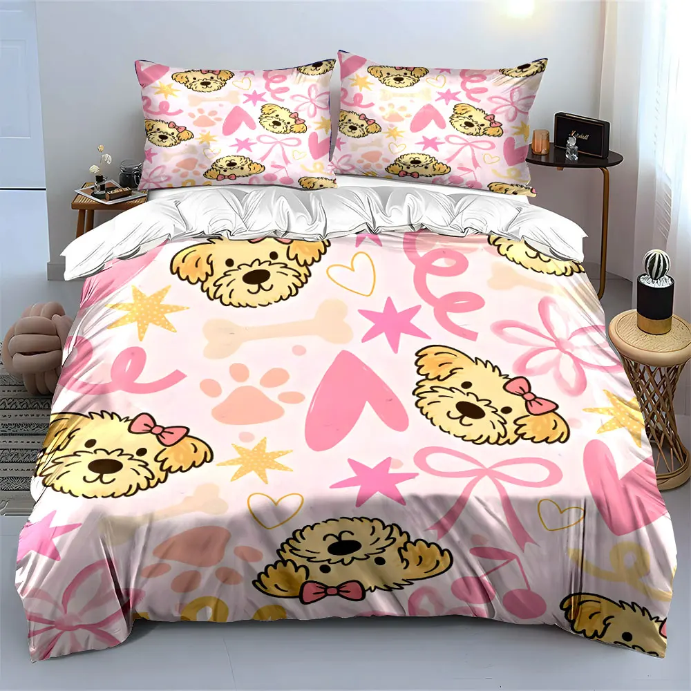 "Cartoon Dog Themed Three-Piece Set" Bedding Set with 1 Duvet Cover 2 Pillowcases Single Double King Queen, Gift
"Cartoon Dog Themed Three-Piece Set" Bedding Set with 1 Duvet Cover 2 Pillowcases Single Double King Queen, Gift