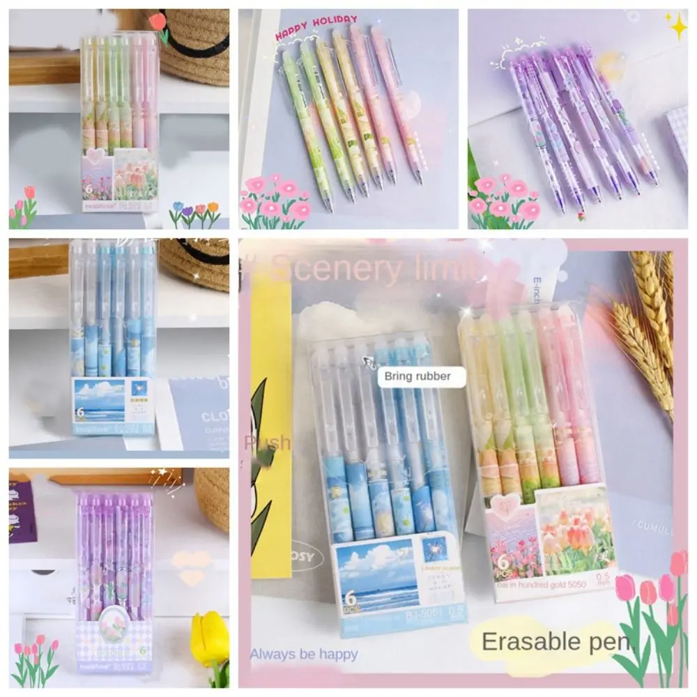 Back To School Tulip Erasable Gel Pens Landscape Korean Style Neutral Pen Kawaii Signature Gel Pens with Erasers Children Gift
Back To School Tulip Erasable Gel Pens Landscape Korean Style Neutral Pen Kawaii Signature Gel Pens with Erasers Children Gift