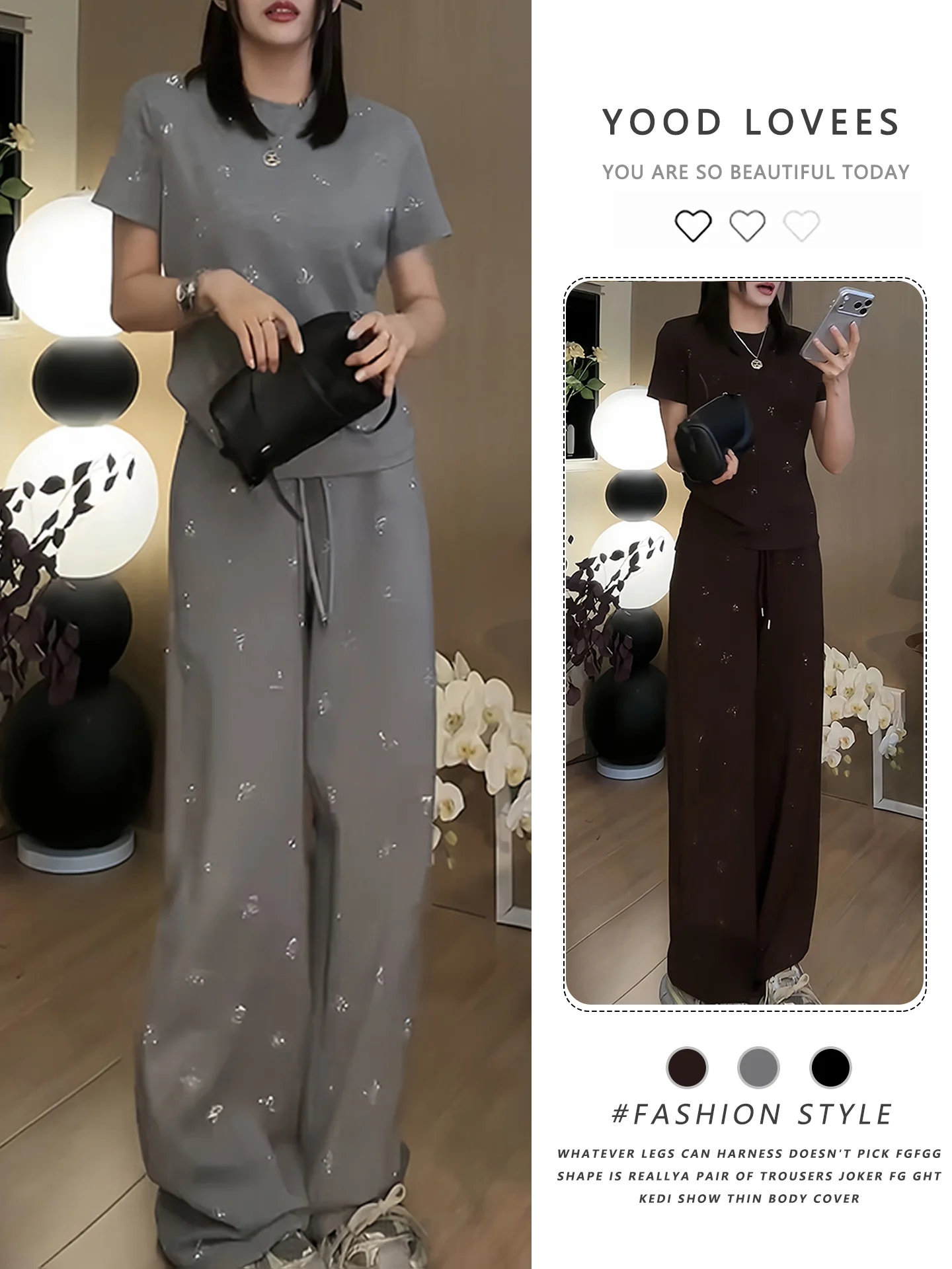 Summer 2026 Fashion Set Casual Short Sleeve High Waist Trousers Women's Clothing Versatile Two-Piece Set Commute Style round ...
Summer 2026 Fashion Set Casual Short Sleeve High Waist Trousers Women's Clothing Versatile Two-Piece Set Commute Style round ...