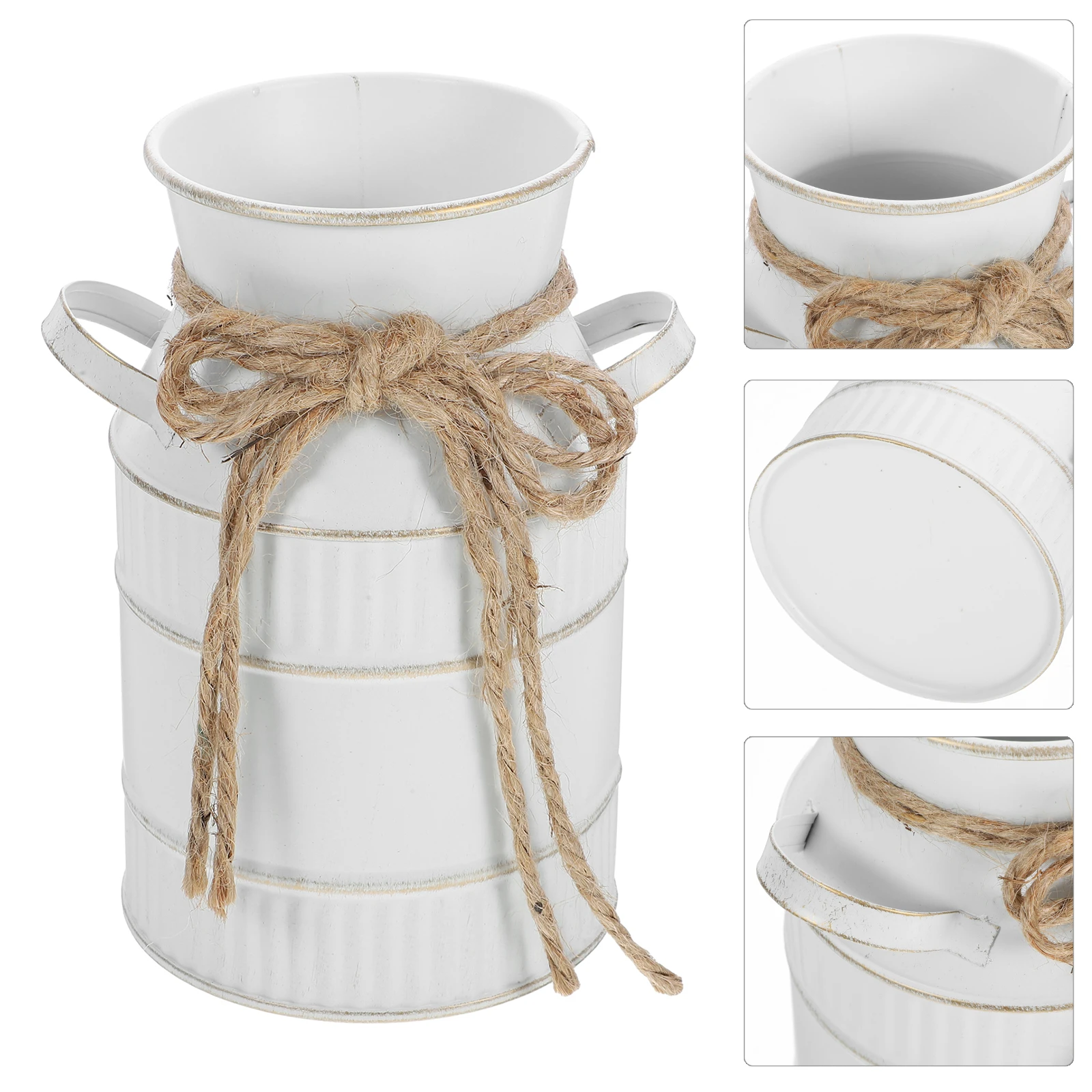 Retro Milk Bottle Vase Vintage Jug White Decorative Pitcher Iron Metal Home Flower Pot Planter Rustic Container
Retro Milk Bottle Vase Vintage Jug White Decorative Pitcher Iron Metal Home Flower Pot Planter Rustic Container