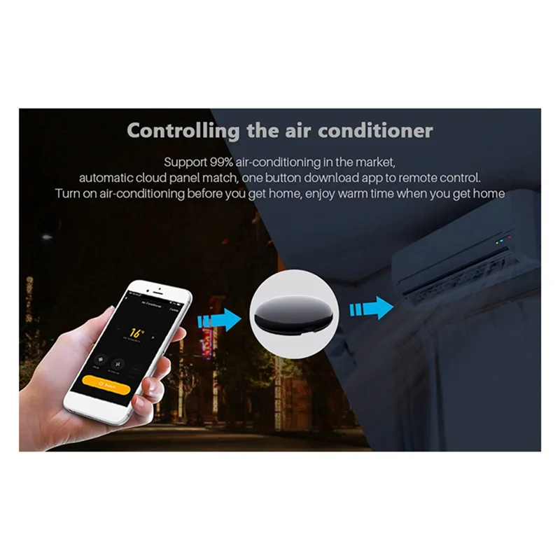 PHILE-Tuya Wi-Fi ИК-пульт дистанционного управления для кондиционера, телевизора, инфракрасный универсальный пульт дистанционного управления для умного дома для Alexa, дома
PHILE-Tuya Wi-Fi ИК-пульт дистанционного управления для кондиционера, телевизора, инфракрасный универсальный пульт дистанционного управления для умного дома для Alexa, дома