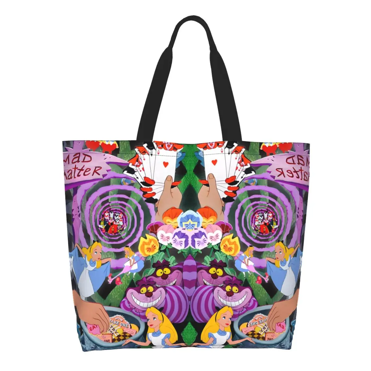Custom Recycling Alice In Wonderland Shopping Bag Women Shoulder Canvas Tote Bag Portable Cartoons Groceries Shopper Bags
Custom Recycling Alice In Wonderland Shopping Bag Women Shoulder Canvas Tote Bag Portable Cartoons Groceries Shopper Bags