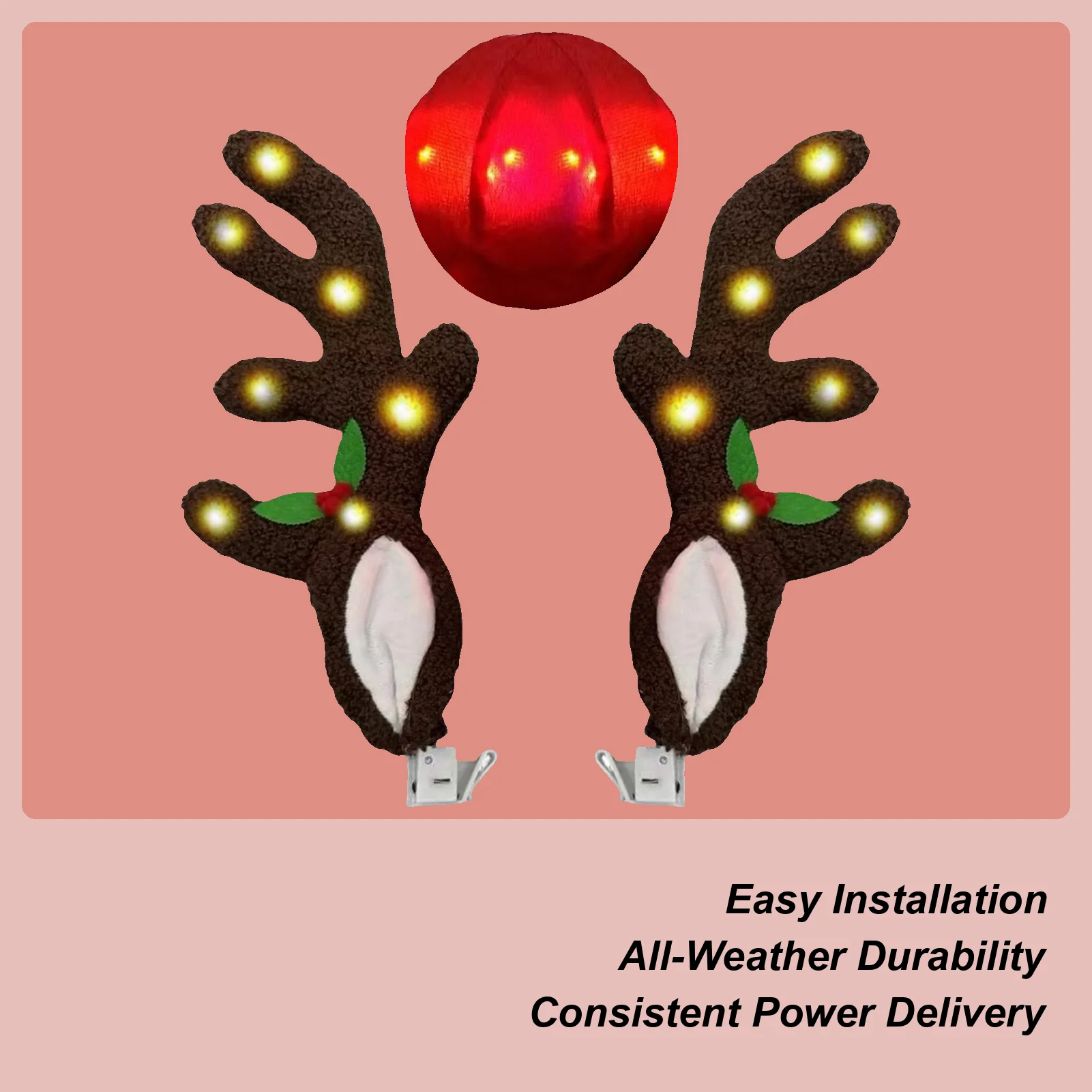 Christmas Car Decor LED Reindeer Antler With Nose Christmas Car Exterior Decoration For Automotive Truck Vehicle SUV Exterior
Christmas Car Decor LED Reindeer Antler With Nose Christmas Car Exterior Decoration For Automotive Truck Vehicle SUV Exterior