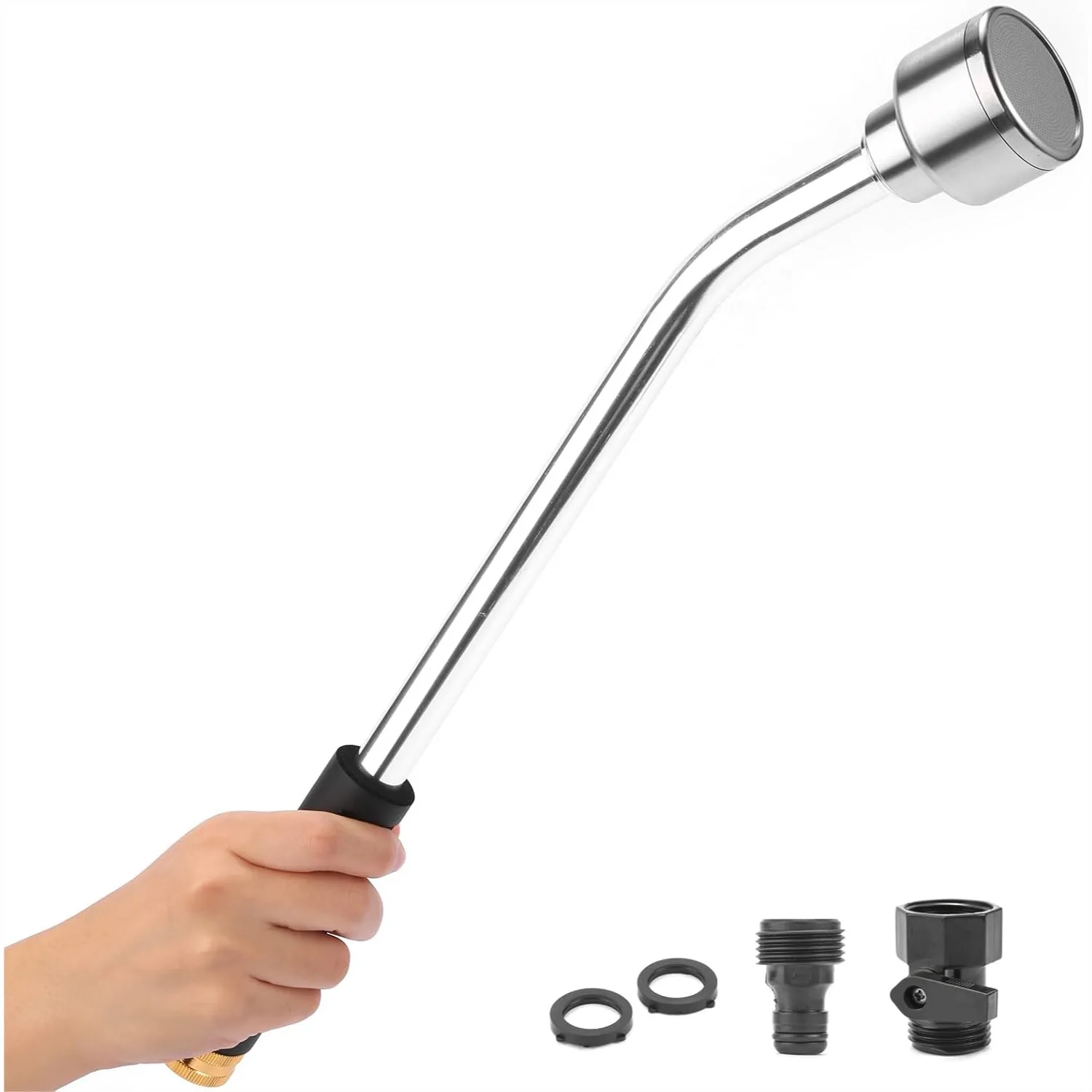 Soft Rain Watering Wand with Shut Off Valve, Lightweight Durable Metal for Hanging Baskets and Garden Plants
Soft Rain Watering Wand with Shut Off Valve, Lightweight Durable Metal for Hanging Baskets and Garden Plants