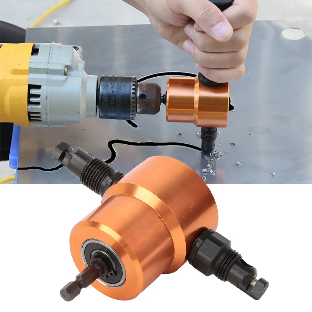 360°Double Head Sheet Metal Cutter Versatile Nibbler Drill DIY Cutting Car Repairing Tool Double Head Sheet Metal Cutter
360°Double Head Sheet Metal Cutter Versatile Nibbler Drill DIY Cutting Car Repairing Tool Double Head Sheet Metal Cutter