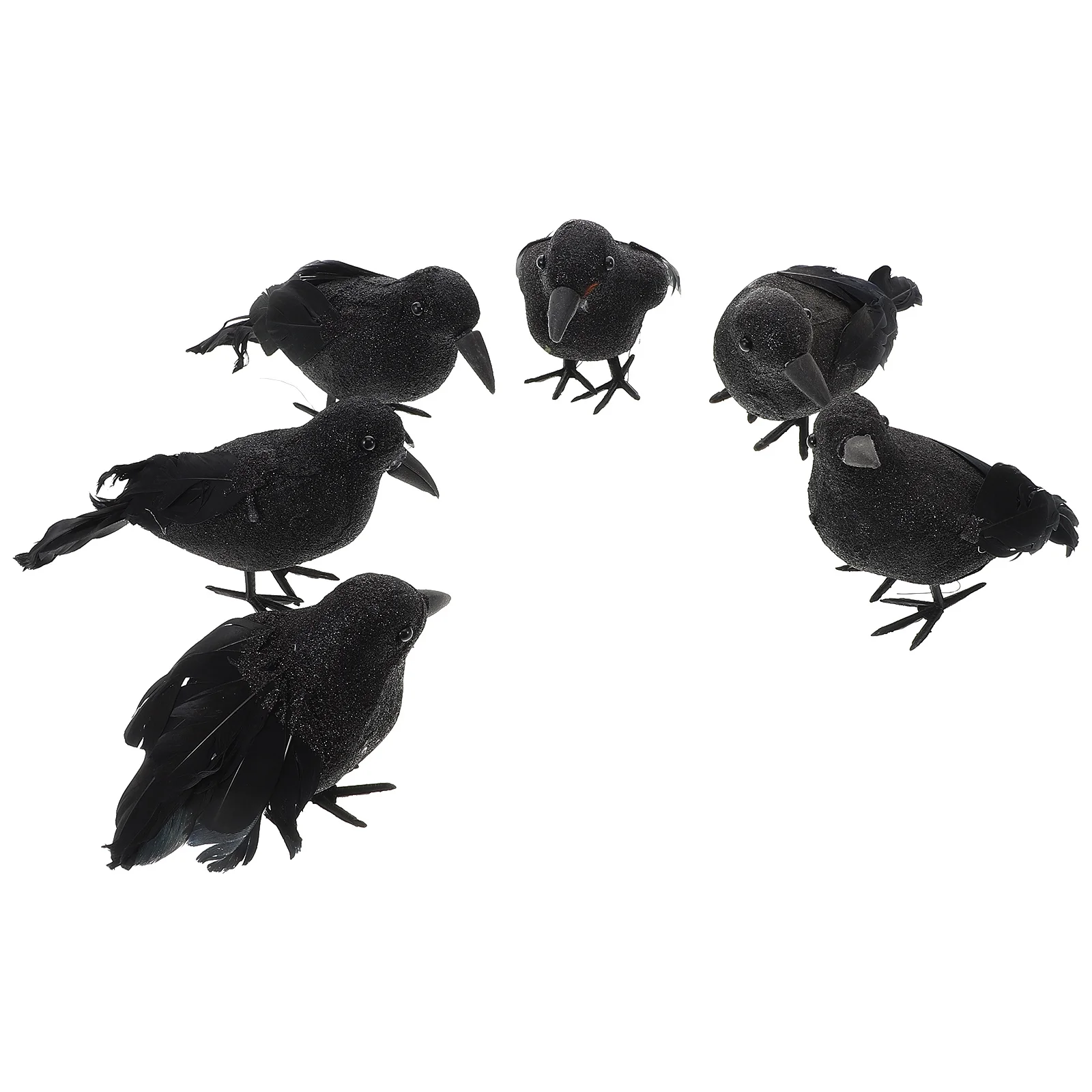 6Pcs Halloween Crow Decorations Realistic Black Feathered Crow Ornaments Spooky Decor for Haunted Houses Party
6Pcs Halloween Crow Decorations Realistic Black Feathered Crow Ornaments Spooky Decor for Haunted Houses Party