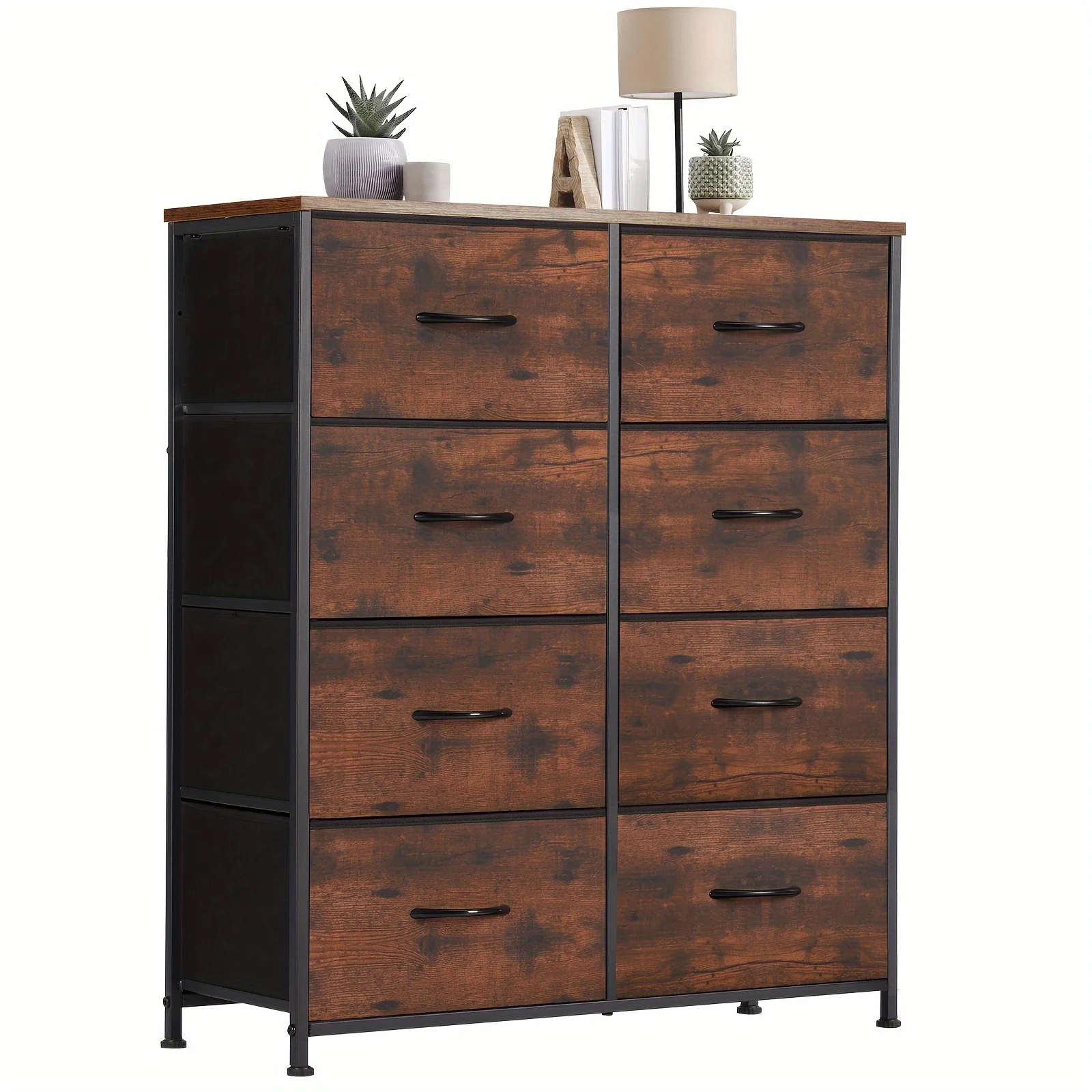 Dresser for Bedroom with 8 Drawers, Clothes Drawer Fabric Closet Organizer, Dresser with Metal Frame and Wood Tabletop, Chest Storage Tower for Kids Room, Nursery, Living Room, Entryway
Dresser for Bedroom with 8 Drawers, Clothes Drawer Fabric Closet Organizer, Dresser with Metal Frame and Wood Tabletop, Chest Storage Tower for Kids Room, Nursery, Living Room, Entryway