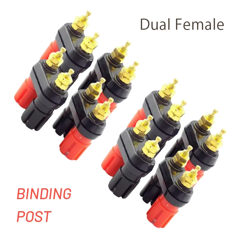 Клемма для связывания динамиков, двойная розетка типа «банан» для подключения усилителя и шкафа динамиков
Клемма для связывания динамиков, двойная розетка типа «банан» для подключения усилителя и шкафа динамиков