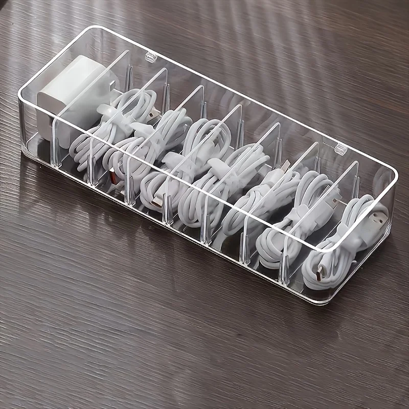 Dustproof Cable Box Hub Organizer Box Acrylic Desktop Data Cable Organizer Mobile Phone Charging Cable Classification Box
Dustproof Cable Box Hub Organizer Box Acrylic Desktop Data Cable Organizer Mobile Phone Charging Cable Classification Box