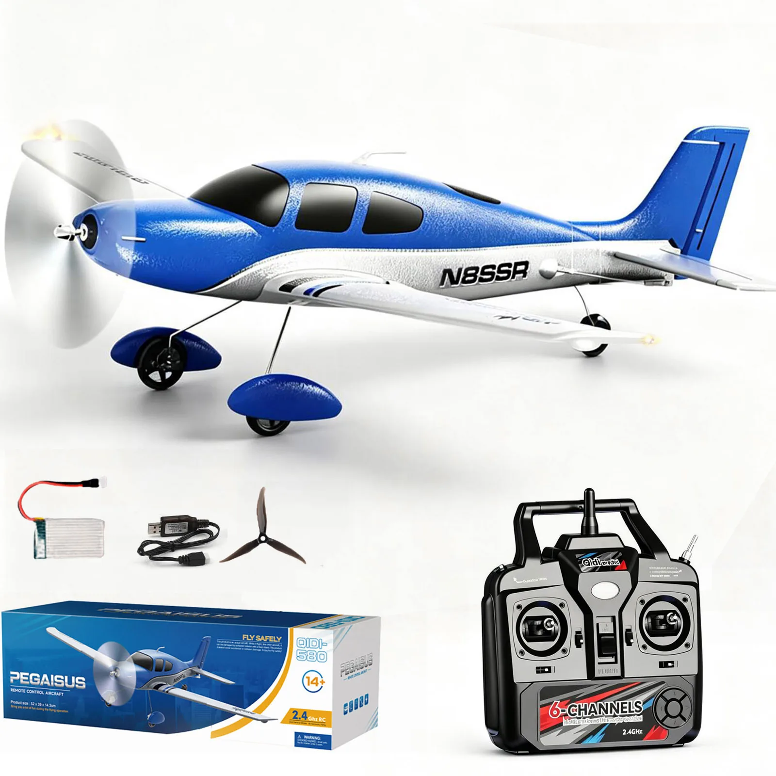 520MM Brushless Remote Control Aircraft 580 SR22 RC Aircraft Glider 4-Channel with LED Lights 3D Stunt Somersault Flight 6 AXIS
520MM Brushless Remote Control Aircraft 580 SR22 RC Aircraft Glider 4-Channel with LED Lights 3D Stunt Somersault Flight 6 AXIS