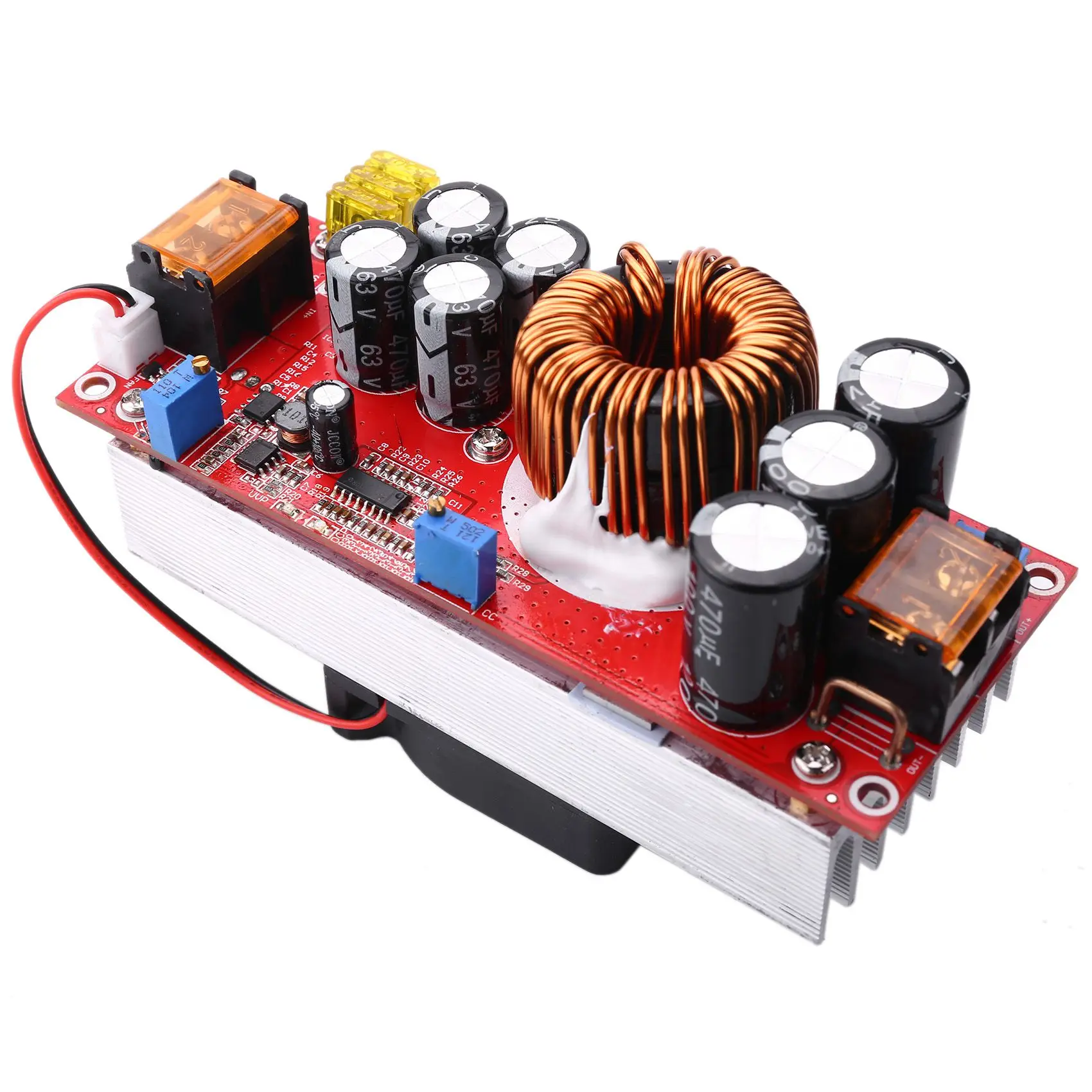1800W 40A DC-DC DC Constant Voltage Constant Current Boost Converter Boosts 10-60V By Fan for 12-90V Boost Power Module
1800W 40A DC-DC DC Constant Voltage Constant Current Boost Converter Boosts 10-60V By Fan for 12-90V Boost Power Module