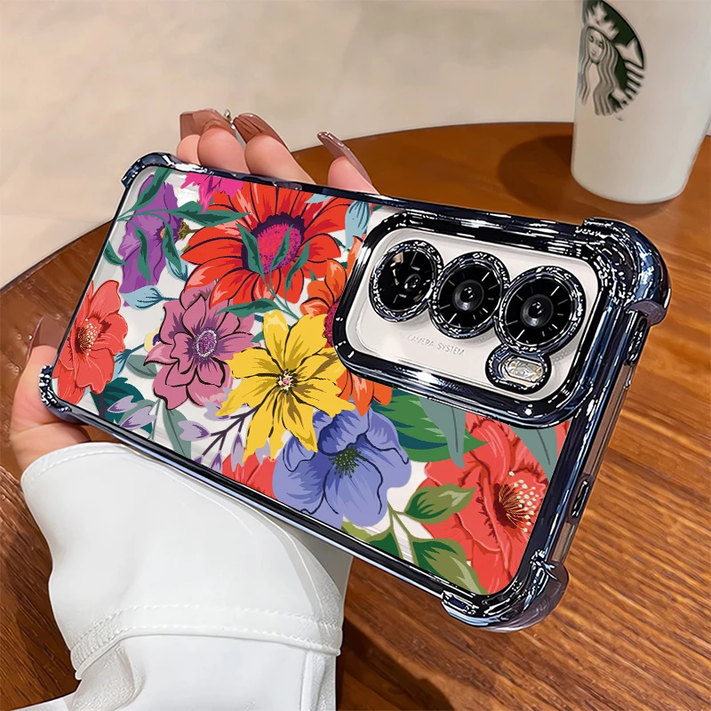 Plating Clear Phone Case For Vivo V70 FE V40 Pro V60 Lite 4G 5G V23 V25 V29E V27 V50 V29 Fashion Flowers Print Plating Cover
Plating Clear Phone Case For Vivo V70 FE V40 Pro V60 Lite 4G 5G V23 V25 V29E V27 V50 V29 Fashion Flowers Print Plating Cover