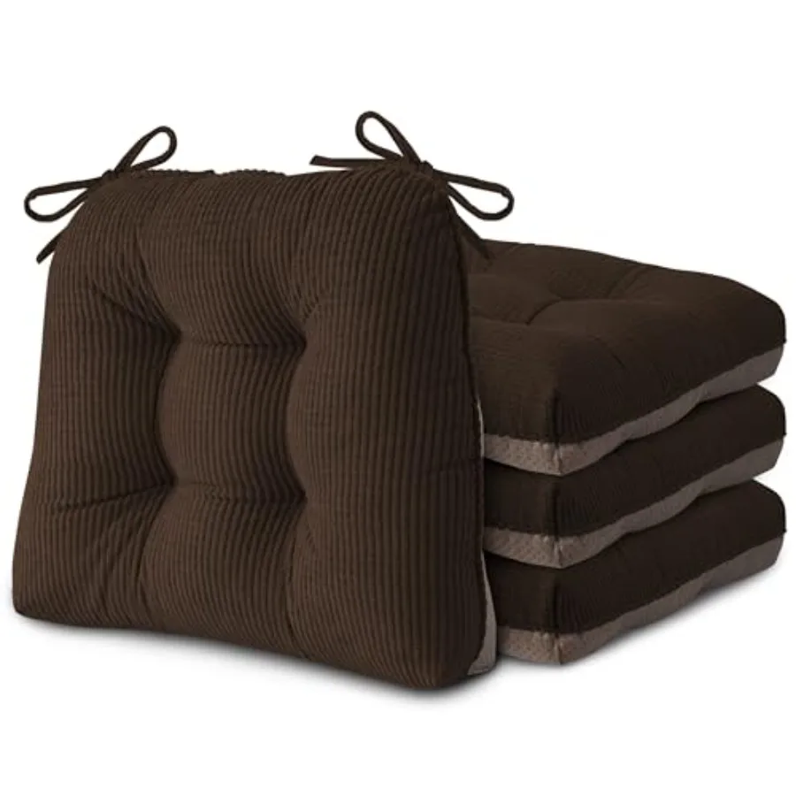 Chair Cushions for Dining Chairs Set of 4 Non-Slip Kitchen Seat Cushion Soft Dining Room Seat Pads with Ties 16" x 16" x 3.5
Chair Cushions for Dining Chairs Set of 4 Non-Slip Kitchen Seat Cushion Soft Dining Room Seat Pads with Ties 16" x 16" x 3.5