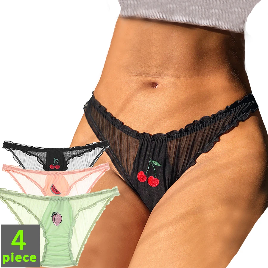 4Pcs Women's Panties Sexy Print Seamless Fruits Underpants Plus Size Briefs Girls Soft Panty Female Lingerie Underwear For Women
4Pcs Women's Panties Sexy Print Seamless Fruits Underpants Plus Size Briefs Girls Soft Panty Female Lingerie Underwear For Women