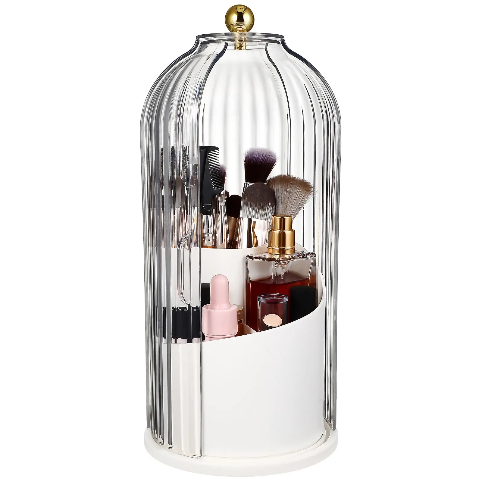 Makeup Brush Box White Rotating Organizer Holder for Brushes Pens Small Brushes Box Items Container
Makeup Brush Box White Rotating Organizer Holder for Brushes Pens Small Brushes Box Items Container