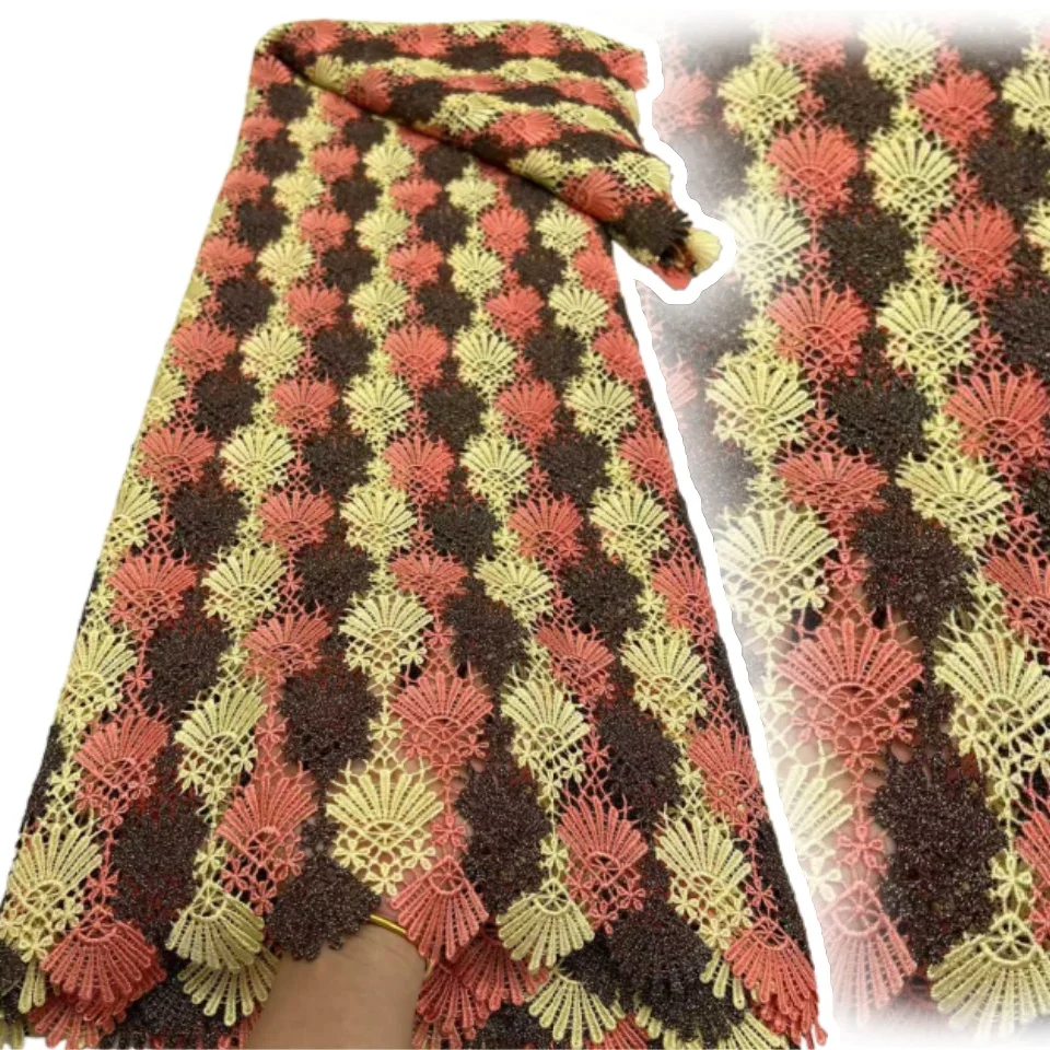 Нигерийский гипюровый шнур, кружевная ткань, африканская вышивка, ткань 2025 г., высокое качество для элегантных женщин, вечерние шитья, женские Asoebi TP1519 
Нигерийский гипюровый шнур, кружевная ткань, африканская вышивка, ткань 2025 г., высокое качество для элегантных женщин, вечерние шитья, женские Asoebi TP1519