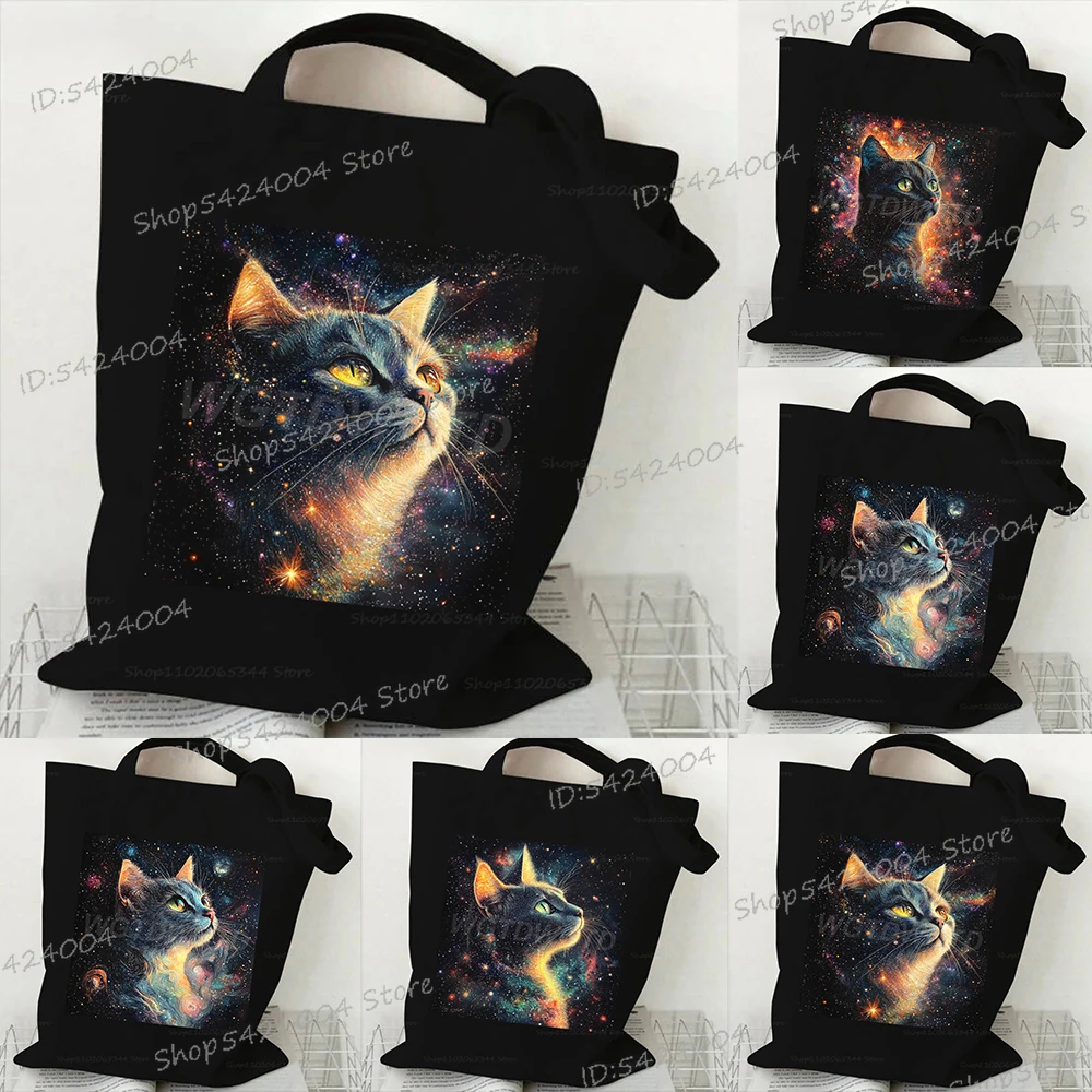 Aesthetics Starry Sky Cat Women's Handbags Funny Fashion Animal Shopping Bags Street Casual Student Kitten Style Shoulder Bag
Aesthetics Starry Sky Cat Women's Handbags Funny Fashion Animal Shopping Bags Street Casual Student Kitten Style Shoulder Bag