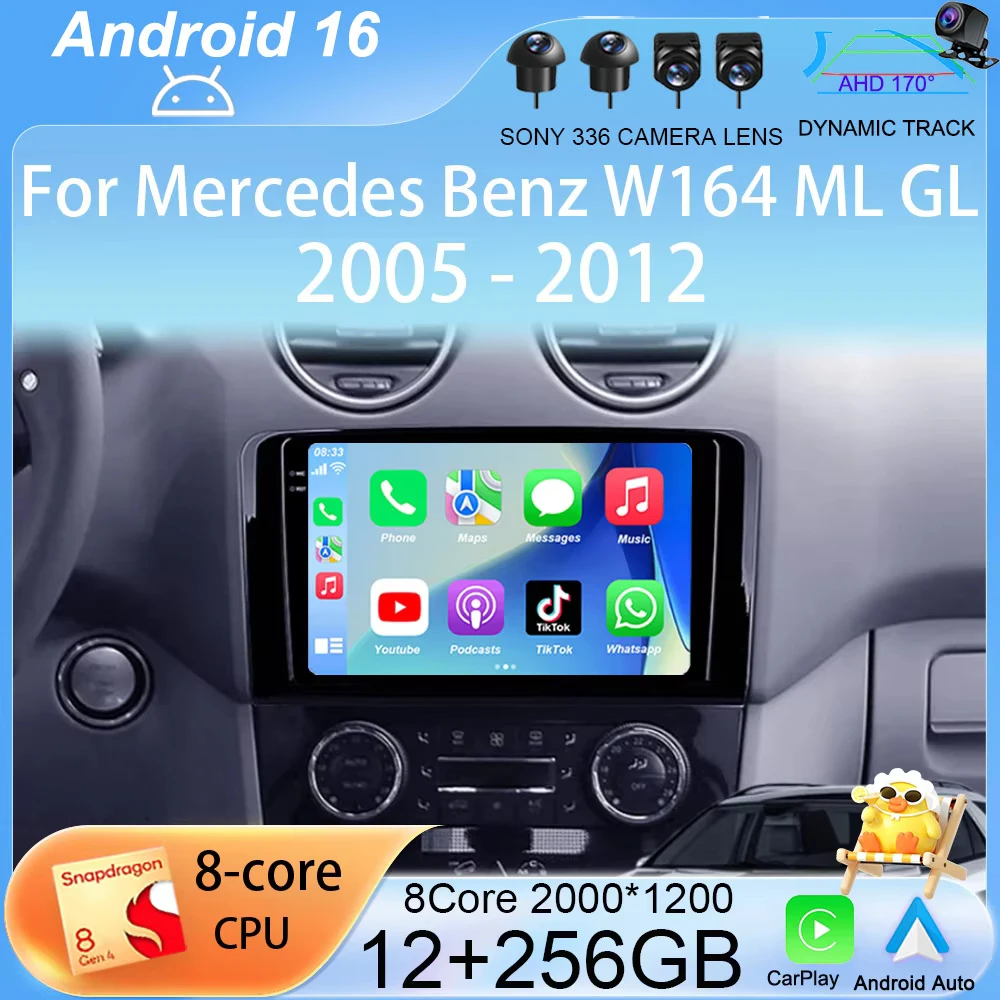 Android 16 For Mercedes Benz W164 ML GL 2005-2012CarPlay Auto Car Radio GPS Navigation Multimedia Video Player 2Din Stereo WIFI
Android 16 For Mercedes Benz W164 ML GL 2005-2012CarPlay Auto Car Radio GPS Navigation Multimedia Video Player 2Din Stereo WIFI