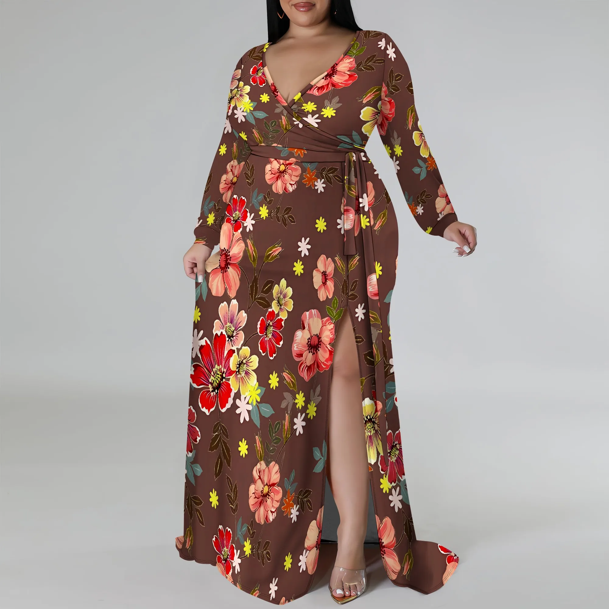 Nupusa Floral Print Dress for Women Plus Size Casual Wrap V - Neck Long Sleeve Maxi Dress
Nupusa Floral Print Dress for Women Plus Size Casual Wrap V - Neck Long Sleeve Maxi Dress