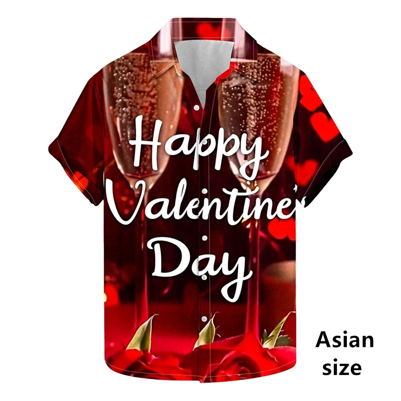 Red Wine Love Heart Print Men Shirt Summer 3d Print Valentine's Day Short Sleeve Couple Clothes Button Up Shirts Gifts For Lover
Red Wine Love Heart Print Men Shirt Summer 3d Print Valentine's Day Short Sleeve Couple Clothes Button Up Shirts Gifts For Lover