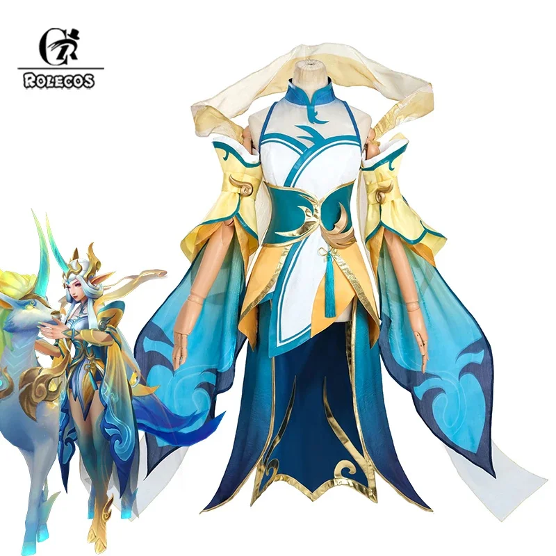 Косплей-костюм ROLECOS LOL Immortal Journey Soraka, костюм сораки для Хэллоуина, женское платье с гудком, полный комплект, новая кожа
Косплей-костюм ROLECOS LOL Immortal Journey Soraka, костюм сораки для Хэллоуина, женское платье с гудком, полный комплект, новая кожа