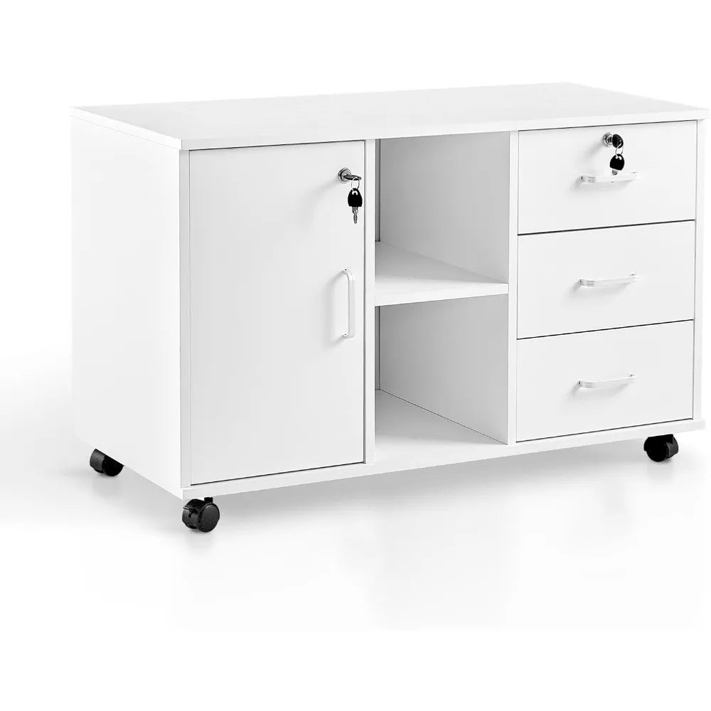 Mobile File Cabinet with 3 Drawers Lockable Office Rolling Cabinet with Wheels 1 Door 2 Shelves 2 Locks Industrial Wood Storage
Mobile File Cabinet with 3 Drawers Lockable Office Rolling Cabinet with Wheels 1 Door 2 Shelves 2 Locks Industrial Wood Storage