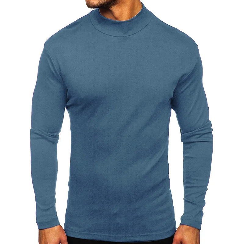 Spring Autumn Basic Long Sleeve T-Shirt Blouse Pullover Tops Men Clothing Half High Collar Solid Color Bottoming Shirt Men MY681
Spring Autumn Basic Long Sleeve T-Shirt Blouse Pullover Tops Men Clothing Half High Collar Solid Color Bottoming Shirt Men MY681