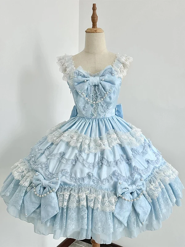 Blue Early Style Lolita Skirt JSK Doll Wedding Birthday Strap Sweet Princess Dress Hanfu Set for Women Spring 2025
Blue Early Style Lolita Skirt JSK Doll Wedding Birthday Strap Sweet Princess Dress Hanfu Set for Women Spring 2025