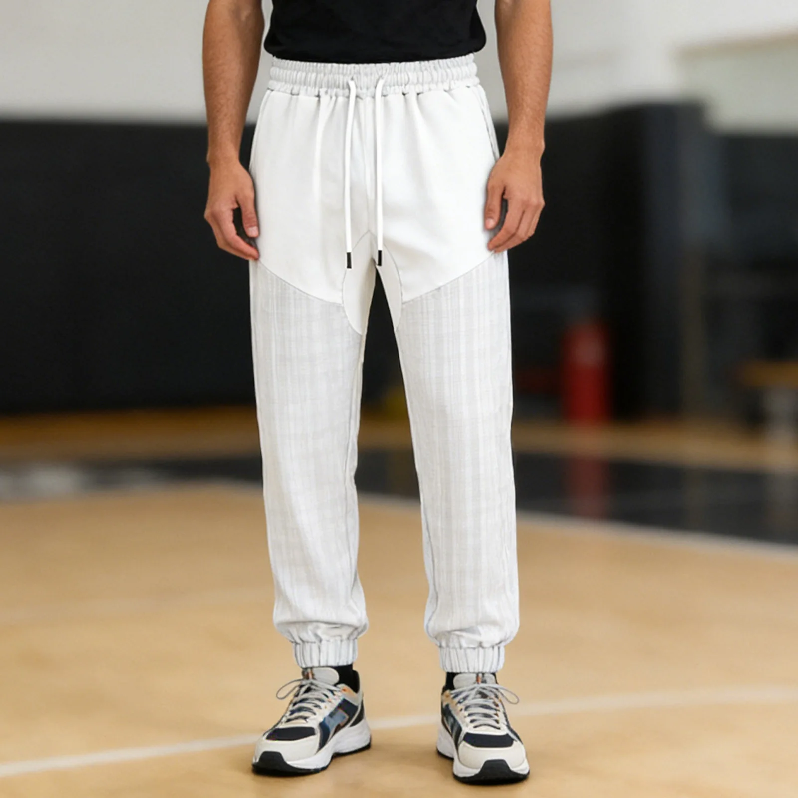 Men Drawstring Waistband Jogger Pants Patchwork with Pockets Lightweight Breathable for Gym Fitness Sports Daily
Men Drawstring Waistband Jogger Pants Patchwork with Pockets Lightweight Breathable for Gym Fitness Sports Daily