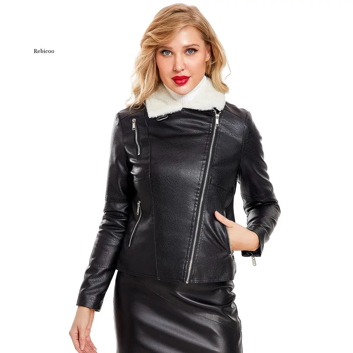 Vintage PU Leather Zip Up Autumn Winter Velvet Fur Collar Jacket For Women Oversize Motorcycle Streetwear Outerwear Clothes
Vintage PU Leather Zip Up Autumn Winter Velvet Fur Collar Jacket For Women Oversize Motorcycle Streetwear Outerwear Clothes