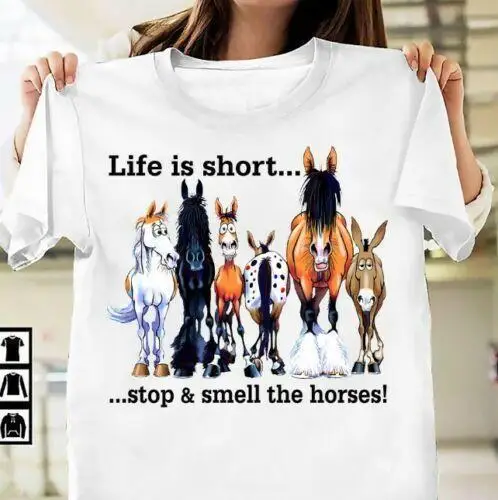 Футболка для влюбленных с надписью Life Is Short Stop And Smell The Horse Funny Farm Horse
Футболка для влюбленных с надписью Life Is Short Stop And Smell The Horse Funny Farm Horse