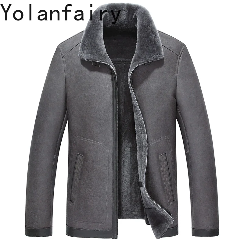 YOLANFAIRY Natural Sheep Shearling Jacket Men Warm Winter Casual Genuine Leather Jackets Real Wool Fur Coat Man Lapel Outwears
YOLANFAIRY Natural Sheep Shearling Jacket Men Warm Winter Casual Genuine Leather Jackets Real Wool Fur Coat Man Lapel Outwears