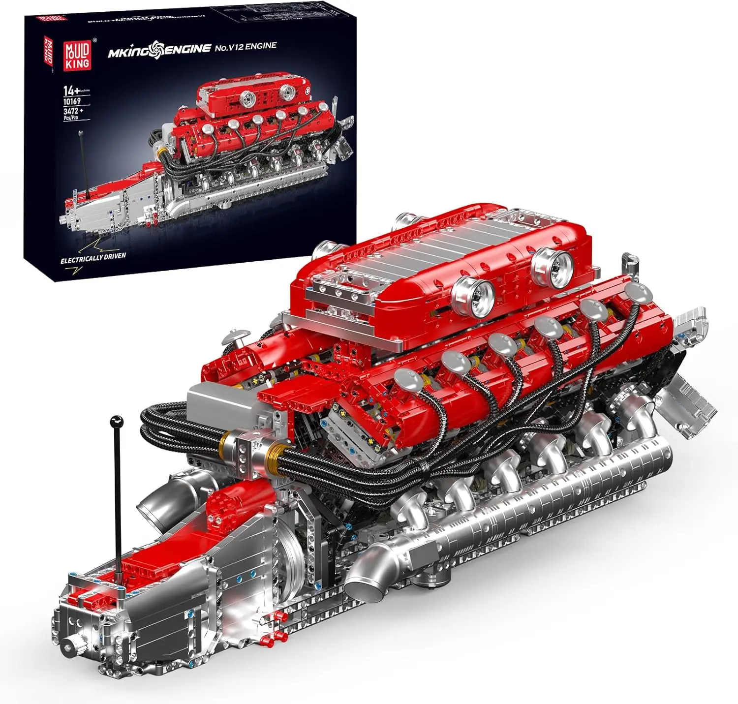 V12 Engine Building Block Sets, V12 Engine Model Kit That Runs, MOC Engineering Model Building Kit with Battery and Motor, 3472
V12 Engine Building Block Sets, V12 Engine Model Kit That Runs, MOC Engineering Model Building Kit with Battery and Motor, 3472