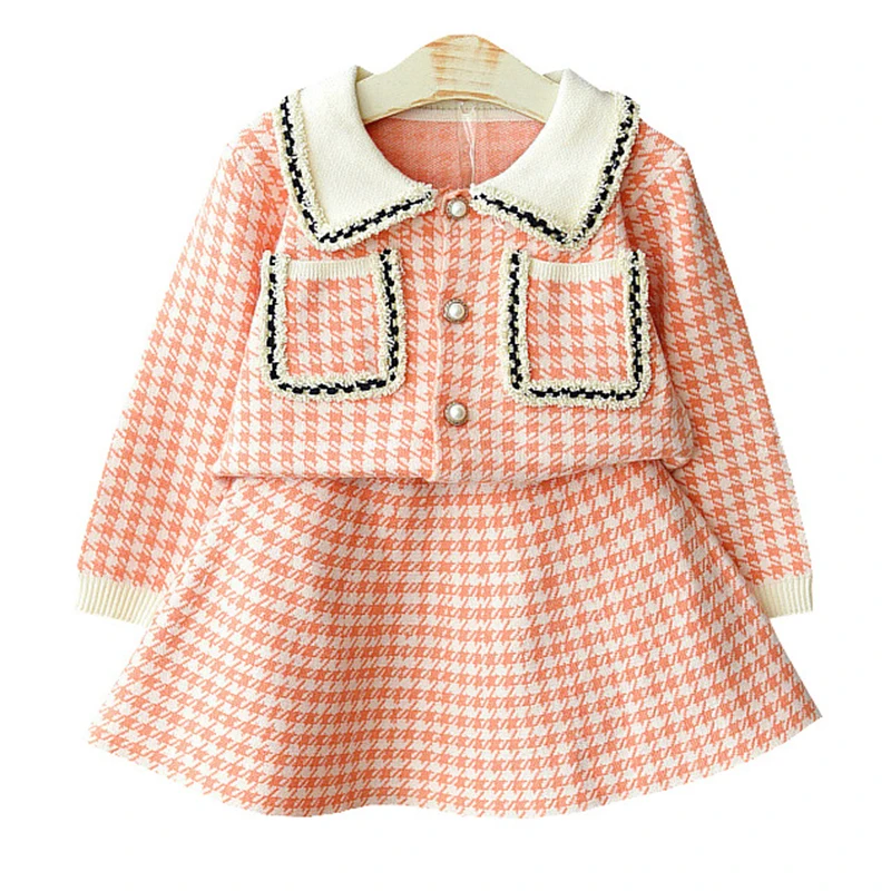 2Piece Spring Kids Clothes For Baby Girls Fall Outfits Fashion Princess Plaid Knitted Sweater+Skirt Children Clothing Sets 1973
2Piece Spring Kids Clothes For Baby Girls Fall Outfits Fashion Princess Plaid Knitted Sweater+Skirt Children Clothing Sets 1973