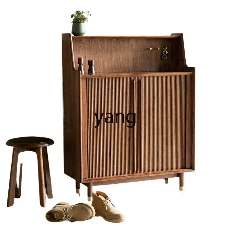 L'm'm Modern Minimalist Black Walnut Solid Wood Entrance Cabinet Home Doorway Locker
L'm'm Modern Minimalist Black Walnut Solid Wood Entrance Cabinet Home Doorway Locker
